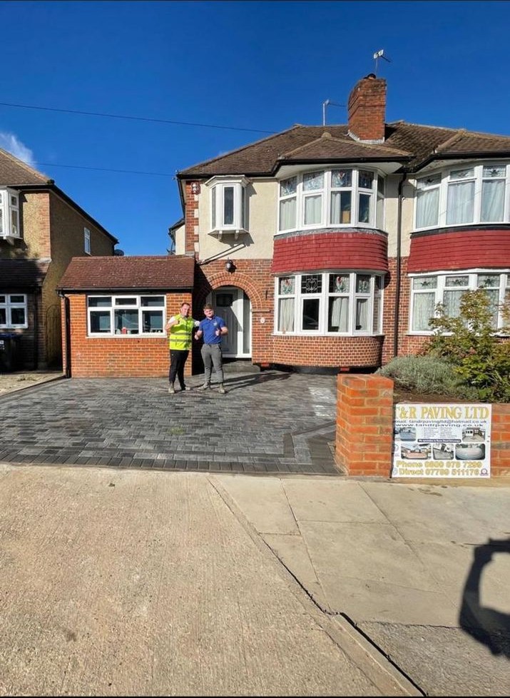 Block paved driveway